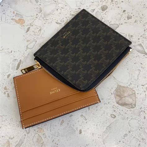 celine coin and card pouch